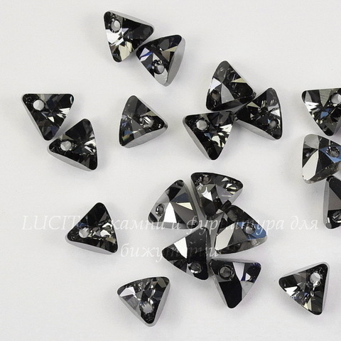 6628 Подвеска Сваровски Треугольник Crystal Silver Night (8 мм)