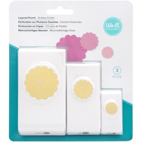 Набор фигурных дыроколов We R Memory Keepers Layering Punches — Scallop Circles, 3 шт