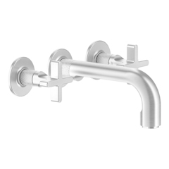 Gessi Inciso 58194#031 Встраиваемый смеситель для ванны на 3 отверстия с изливом 190-170мм (внешние части), цвет: хром фото