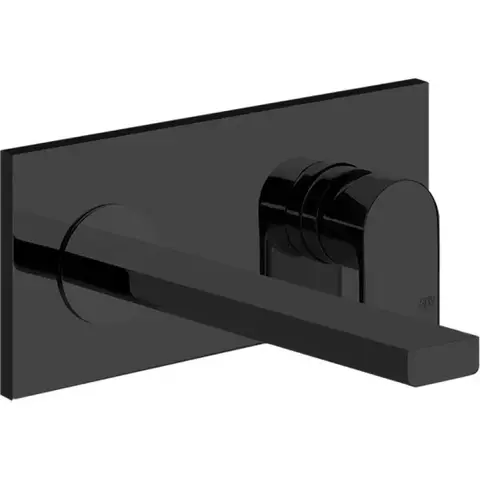 Gessi Emporio Via manzoni 44895#299 Bнешняя часть для настенного смесителя с длинным изливом, без донного клапана, цвет: Black XL