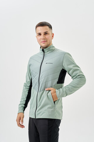 Мужская куртка для лыж и бега зимой Nordski Hybrid Pro 2.0 ice mint