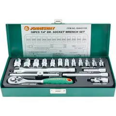 Набор головок торцевых 1/4"DR, 4—13 мм JONNESWAY S04H2118S