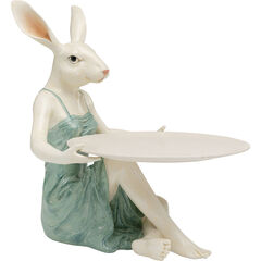 Фигура декоративная Lady Rabbit Tray «Зайчиха с подносом» 29 см