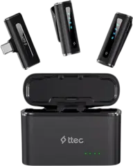 Микрофонная система TTEC GoMic Plug&Play Universal Wireless Lavalier Microphone Kit, черный