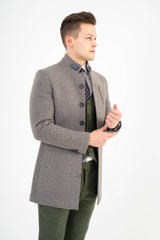 Пальто мужское Slim Fit с воротником стойкой Tossaro 12/013