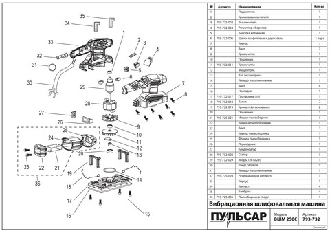 Регулятор оборотов ПУЛЬСАР ВШМ 250C (793-732-004)