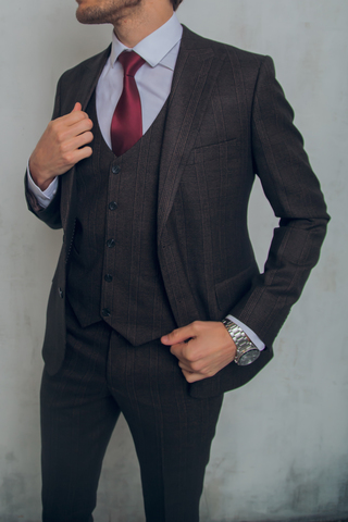 Костюм мужской - тройка Slim Fit SLAVASIO 02/570