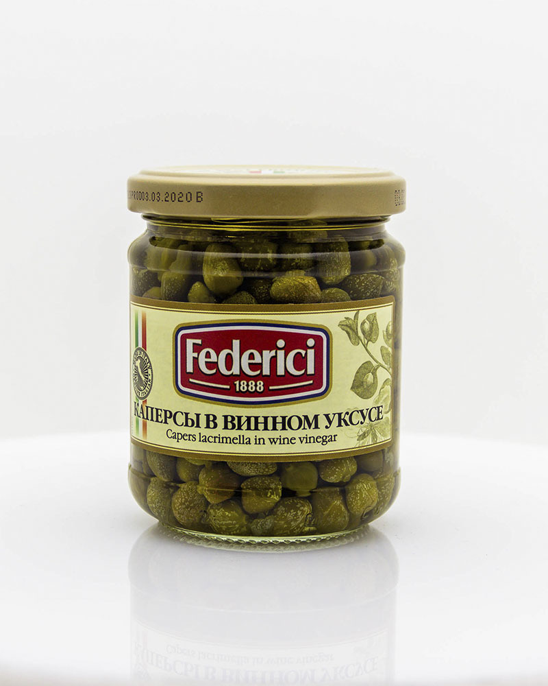 Каперсы Federici в Винном Уксусе 210 г