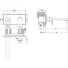 Gessi Emporio Via manzoni 44895#299 Bнешняя часть для настенного смесителя с длинным изливом, без донного клапана, цвет: Black XL