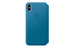 Кожаный чехол Leather Folio для iPhone Xs Max, Cape Cod Blue (MRX52ZM/A)