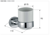 Remer Guest GS15CFP Стакан, цвет: черный хром брашированный