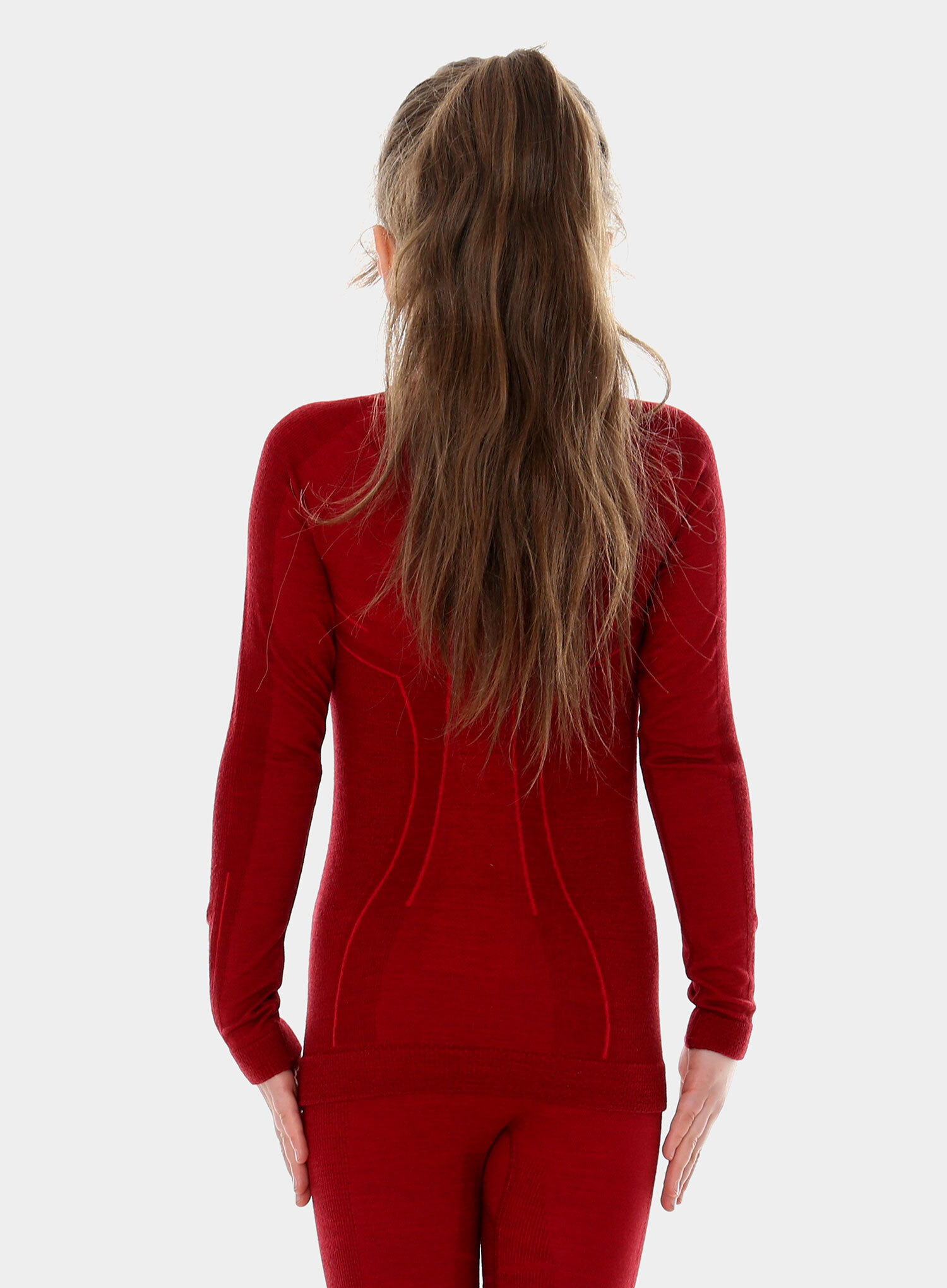 Brubeck Active Wool детский комплект термобелья бордо - 6
