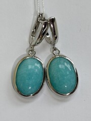 Овал Д  (серьги из серебра)