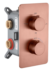 Boheme Cell 134-3-CB Смеситель встроенный с термостатом 3-х проходной, цвет: брашированная медь фото