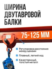 Тележка для тали холостая 0,5т TOR GCT(T)# (1048274)