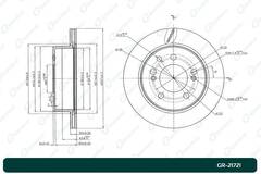 Диск тормозной вентилируемый G-brake  GR-21721