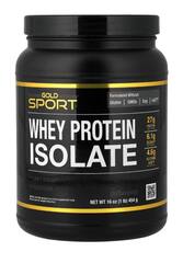California Gold Nutrition Sport, изолят сывороточного протеина, без добавок, 454 г (1 фунт)