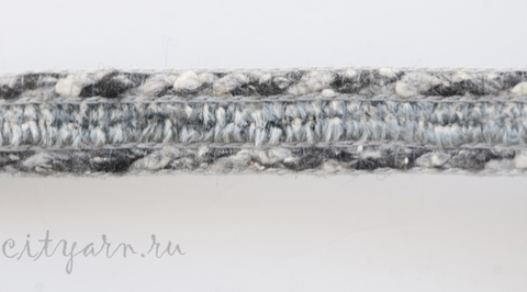 Тесьма бархатная, цвет серебристо-голубой, B11155/9, ширина 1 см, цена указана за 50 см.