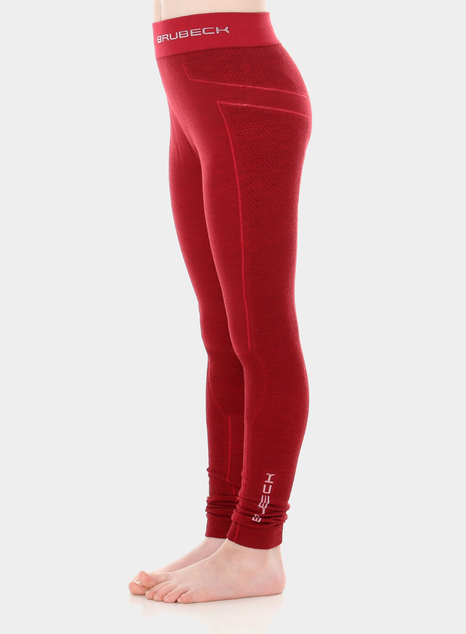 Brubeck Active Wool детский комплект термобелья бордо - 10