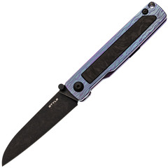 Фото Складной нож Mr.Blade Style blackwashed сталь N690, рукоять Violet Titanium