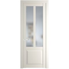 Межкомнатная дверь эмаль Profil Doors 1.8.2PD перламутр белый остеклённая