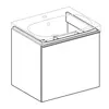 Geberit Acanto 500.609.01.2 Тумба под раковину, 59.5x53.5x47.5см, белый / ультраглянцевый лакированный, белый / глянцевое стекло