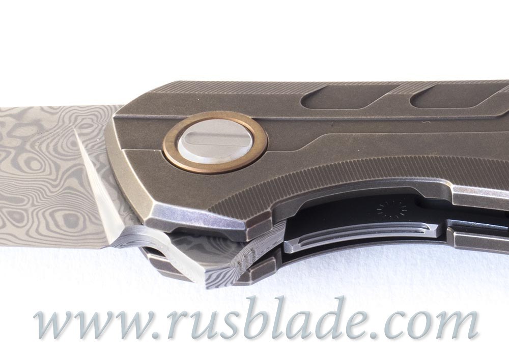 CUSTOM Shirogorov 111 TiBr Damascus KNIFE - фотография 