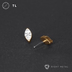 1K Marquise Crystal PVD Yellow Б/Р