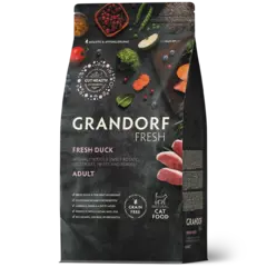 Сухой корм GRANDORF FRESH CAT Duck беззерновой, утка с бататом для взрослых кошек, диетическая формула для особо аллергичных кошек 2кг