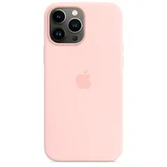 Силиконовый чехол с поддержкой MagSafe Apple Silicone Case для iPhone 13 Pro Max, Chalk Pink (Розовый мел)