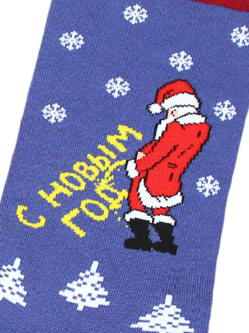 Носки с сантой новогодним