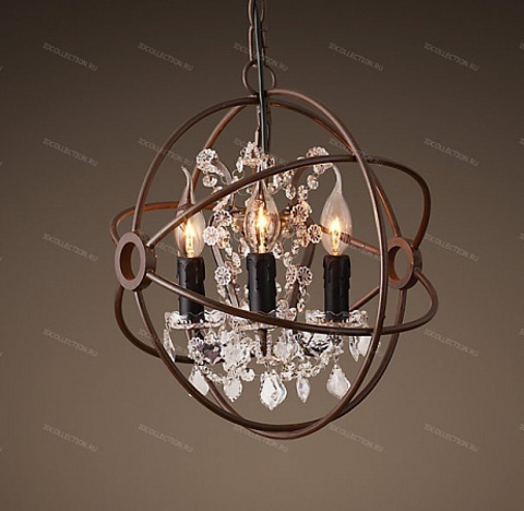 Люстра FOUCAULT'S ORB CLEAR CRYSTAL Restoration Hardware 68290502