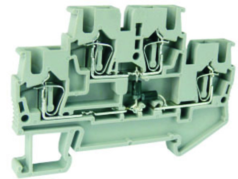 UJ5-2.5/2-2D/S-X/XR-LE - (421339), (UPUN) Клемма пружинная на DIN рейку двухуровневая с встроенным диодом