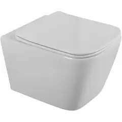 BelBagno Due BB7107CHR/SC Унитаз подвесной безободковый, с сиденьем дюропласт soft close, цвет: белый фото