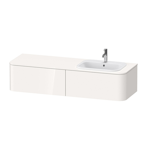 Duravit Happy D.2 Plus HP4954R2222 Тумба подвесная 354x1600x550мм 2 ящика, DX, цвет: белый глянцевый