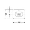 Duravit ME by Starck 0334520000 Раковина-чаша 55х42х16,5