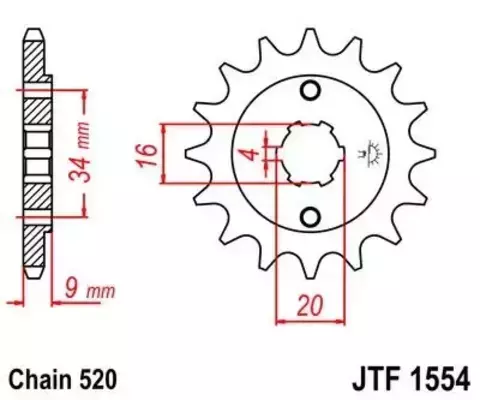 Звезда ведущая JTF1554 13