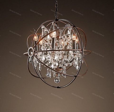Люстра FOUCAULT'S ORB CLEAR CRYSTAL Restoration Hardware 68060282