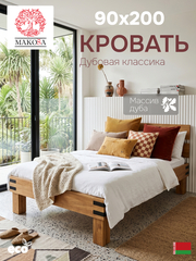 Кровать 90х200 Дубовая классика, на ножках в стиле лофт, с настилом