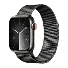 Умные часы Apple Watch Series 9 GPS + Cellular, 41mm, Stainless Steel Case with Graphite Milanese Loop (Графитовый)