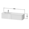 Duravit Happy D.2 Plus HP4954R2222 Тумба подвесная 354x1600x550мм 2 ящика, DX, цвет: белый глянцевый