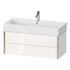 Duravit XViu XV43370B122 Тумба подвесная 397x984x454мм, для раковины #235010, 2 ящика, цвет: белый глянцевый/champagne matt