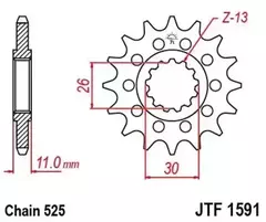 Звезда ведущая YZF R1 MT-10 TDM900 MT-07 FZ8 YZF-R7 JTF1591.16RB