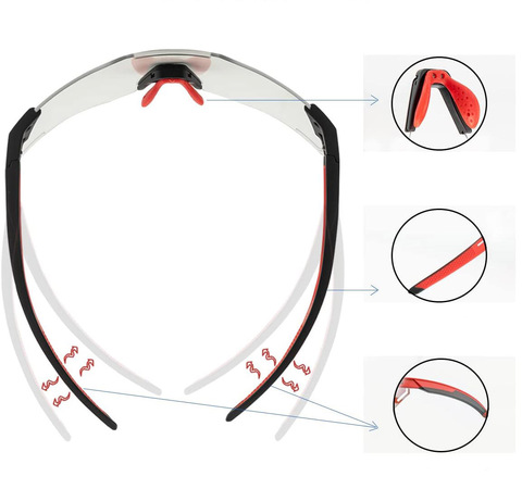 Картинка очки спортивные Rockbros 14110001 black-red - 5