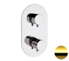Remer Minimal Thermo NT93DO Смеситель для ванны/душа термостат на 3 потока скрытый монтаж (скрытая часть в комплекте), цвет: золото