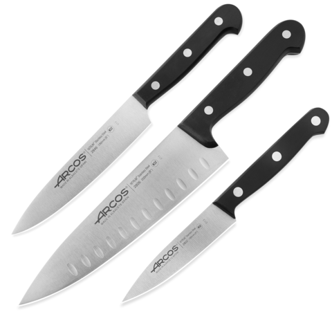 Набор кухонных ножей, 3 шт. (10 см, 15 см, 20 см) ARCOS Universal арт. 807410