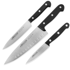Набор кухонных ножей, 3 шт. (10 см, 15 см, 20 см) ARCOS Universal арт. 807410