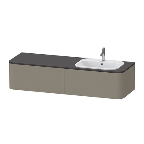 Duravit Happy D.2 Plus HP4954R9292 Тумба подвесная 354x1600x550мм 2 ящика, DX, цвет: stone grey satin matt