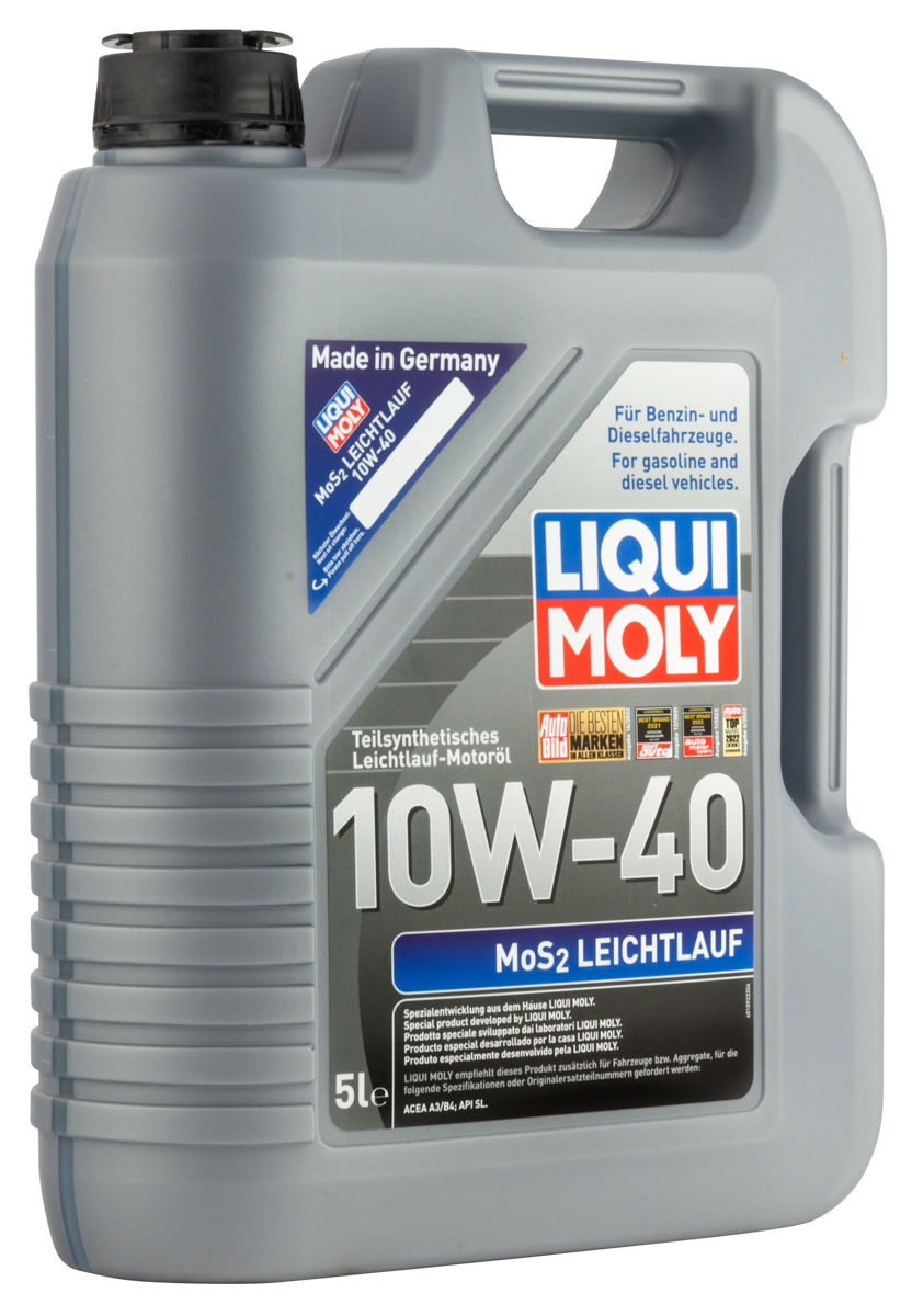 Моторное масло Liqui Moly MoS2 Leichtlauf 10W40, SL, полусинтетическое 5л