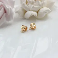 Бейл, держатель для кулона с орнаментом, 7*10 мм, позолота, ЗМ202